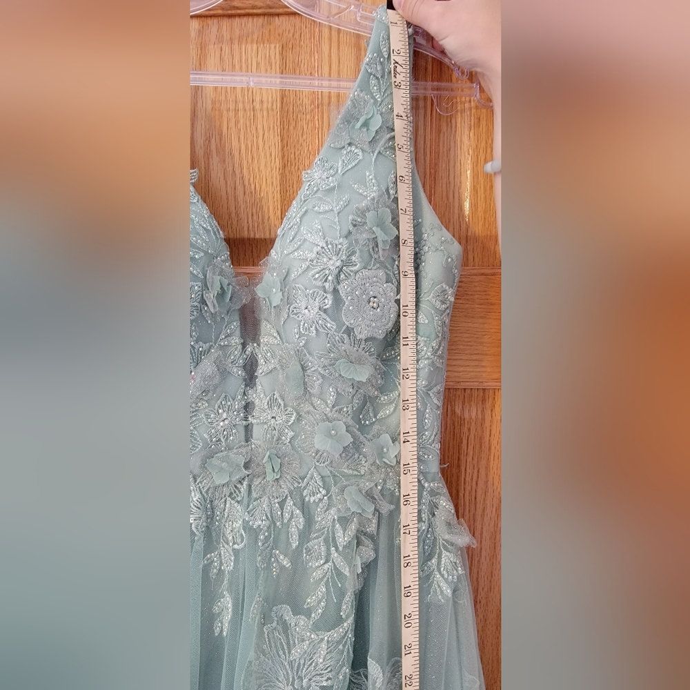 Ellie Wilde Sage Green Prom Dress Gem